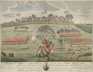 A Correct View of the Battle Near the City of New Orleans, pub. c.1815