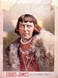 Advertisement for Louis James as Richard III
