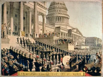 As They Appeared Participating in the Inauguration of the President of the United States in Washington
