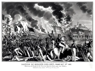 Battle of Molino del Rey, fought September 8th 1847, pub. by James Baillie, 1848