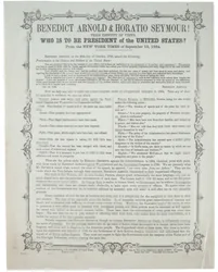 Benedict Arnold & Horatio Seymour! Who is to Be President?, c.19th September 1864