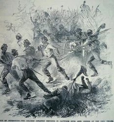 Black Troops of the Union Army bring in Captured Guns during the Siege of Petersburg (1864-65)