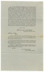 Call for Volunteers Under General Order No.4, 27th December 1860