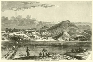 Chattanooga from the north bank of the Tennessee, September 1863