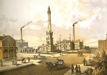 Chicago Water Works, from Chicago Illustrated, with Literary Descriptions by James W. Sheahan, Published by Jevne & Almini, Chicago
