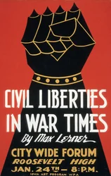 Civil Liberties in War Times Poster