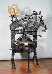 Columbia printing press, made by Clymer and Dixon, 1837