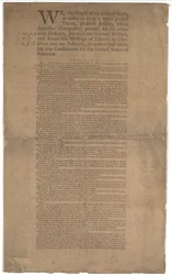 Constitution, first printing, printed by Dunlap & Claypoole, 17-19 September 1787