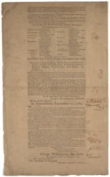 Constitution, first printing, printed by Dunlap & Claypoole, 17-19 September 1787