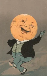Dancing Aristocrat with a Man in the Moon Head