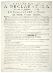 Declaration of Independence, Charleston, printed by Peter Timothy (1725-1782), c.2 August 1776