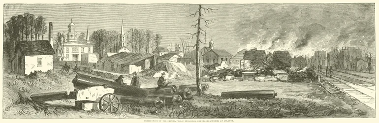 Destruction of the Depots, Public Buildings, and Manufactories at Atlanta, November 1864