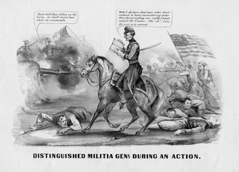 Distinguished Militia Genl. During an Action