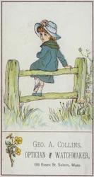 Girl Sitting on Fence