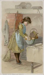 Girl Baking in Kitchen