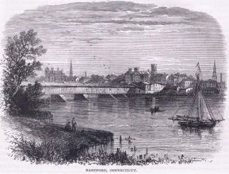 Hartford, Connecticut (1664), illustration from Cassell