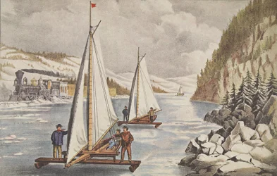 Ice-Boat Race on the Hudson