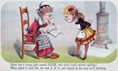 Illustration from Ellen, a rhyme in Nonsense for Girls, a pamphlet published by McLoughlin Brothers, New York, 1874