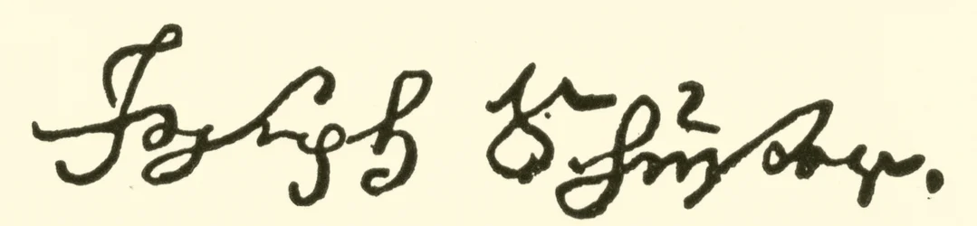 Joseph Schuster, 1748-1812, Signature