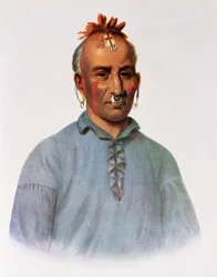 Kish-Kal-Wa, a Shawnee Chief, illustration from 