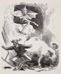 Kobolds, from The World Guide to Gnomes, Fairies, Elves and Other Little People by Thomas Keightley, Published 1880