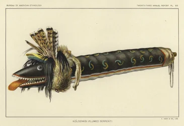 Koloowisi (Plumed Serpent) (colour litho)