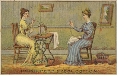 Ladies Sewing with Poor Thread