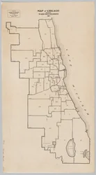 Map of Chicago Showing Ward Boundaries