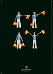 Menu cover from aboard the QE2