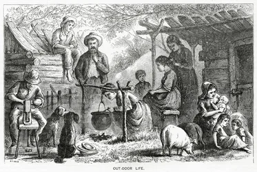 Out-door Life, Illustration for A Community of Outcasts