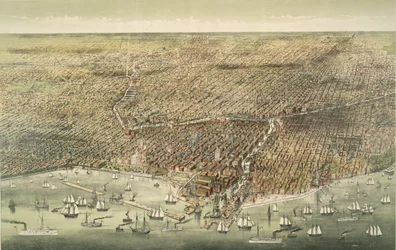 Panoramic View of the City of Chicago, pub. 1892