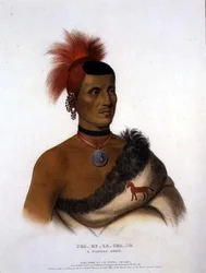 Pes-Ke-Le-Cha-Co, A Pawnee Chief, pub. by J. T. Bowen