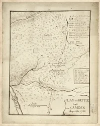 Plan of the Battle Fought Near Camden, August 16th