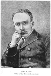 Portrait of Jose Marti (1853-95) from The Story of Cuba by Murat Halstead