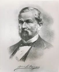 Portrait of William George Fargo (1818-81) co-founder of Wells Fargo & Co.