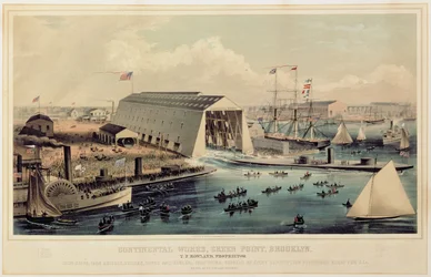 Poster advertising Continental Works, Greenpoint Brooklyn, published by Endicott & Co.