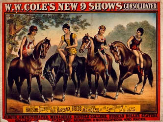 Poster advertising W.W. Coles New 9 Shows Consolidated