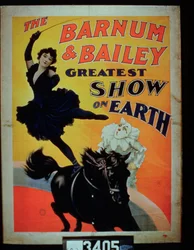Poster advertising the Barnum and Bailey Greatest Show on Earth