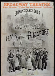 Poster for HMS Pinafore, performed by Gorman