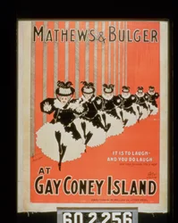 Poster for Mathews & Bulger at Gay Coney Island