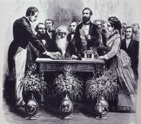 Professor Samuel Finley Breese Morse Explaining the Function of his Invention