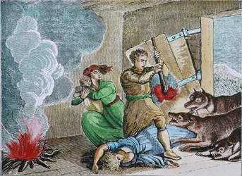 Ravenous wolves invade a pioneer