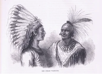Red Indian warriors, illustration from Cassell
