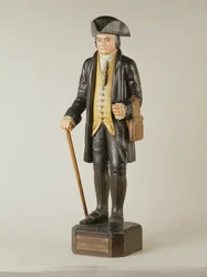 Sculpture of Diedrich Knickerbocker which stood in Knickerbocker Hall in New York City, c.1850-67