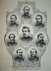 Seven Portraits of Prominent Generals of the Union Army