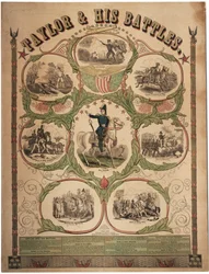 Taylor & His Battles, Printed by Rufus Blanchard of Cincinnati and Published by Ensign & Thayer, New York, 1847