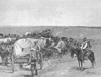 Ten Minutes Before the Great Rush, on the South Line of the Indian School Reserve, Near Arkansas City, 16th September 1893