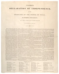 Texas Declaration of Independence: Unanimous declaration of independence, printed by Baker and Bordens, 2 March 1836