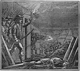 The Burning of the Pequot Village