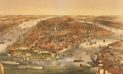 The City of New York, Published by Currier and Ives
